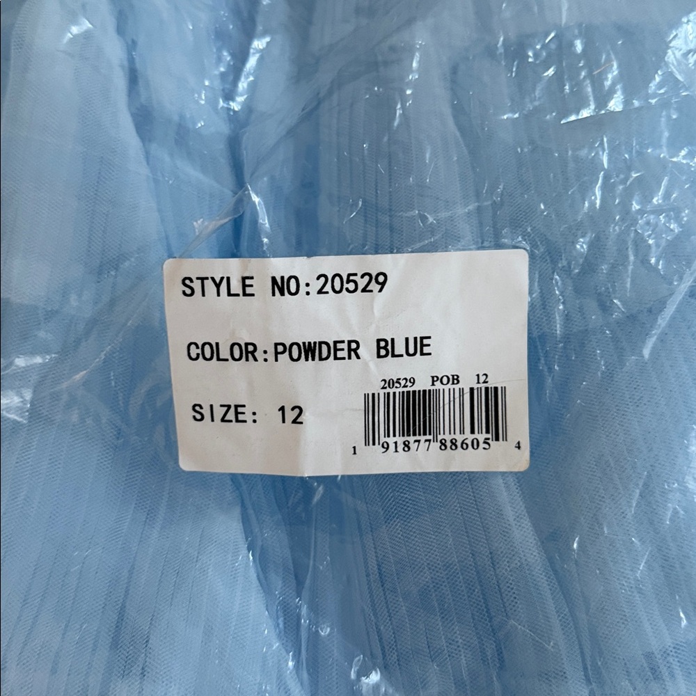 Mac Duggal Blue Feathered Strapless Tulle Fit and Flare Dress #20529 - 12 - Picture 6 of 6